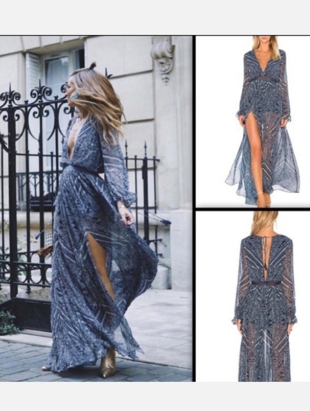 The Jetset Diaries Moroccan Maxi Dress In Blue Size XS - Picture 13 of 13